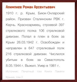 Источник Книга Памяти Крыма том2