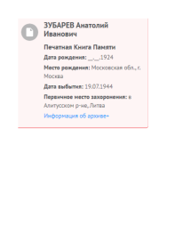 Книга Памяти захоронение