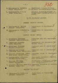 строка в наградном списке