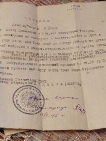 Справка из госпиталя
