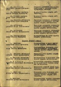 Наградной лист