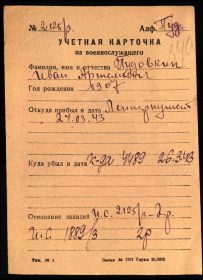 Учетная карточка