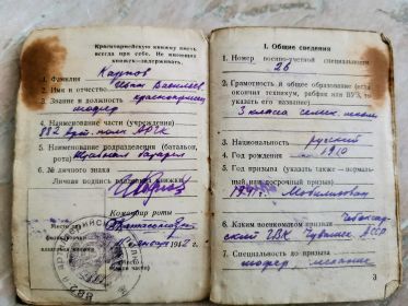 Красноармейская книжка_стр. 2-3