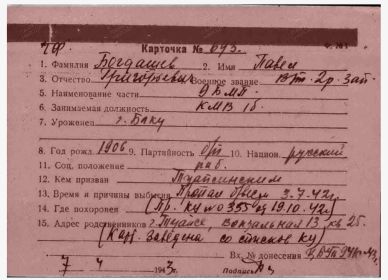 Картотека безвозвратных потерь (ЦВМА)
