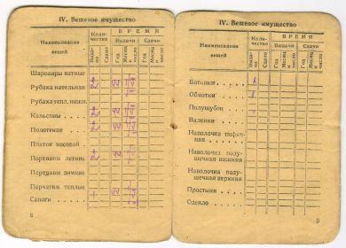 Военная книжка 6