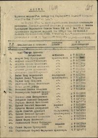 Акт № 7 от 10.11.1946 г. о вручении медалей "За победу над Германией в Великой Отечественной войне 1941-1945 г.г.