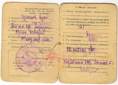 Военная книжка 1