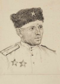 Магомедов Асадуллах на рисунке Горелова Р.Г, 1943 год.