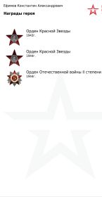 Награды героя