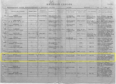 Информация о гибели в августе 1942