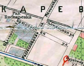 Пискарёвка, ул. Ростиславская, где в д.3 проживал Киселев Григ. Самуил. с женой Киселевой Елиз. Мих. Улица существовала в 1915-1969 гг.