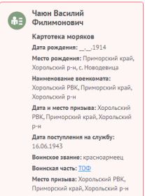 Информация с сайта Память народа