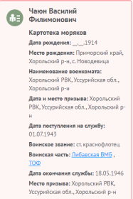 Информация с сайта Память народа
