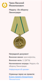 Информация с сайта Память народа