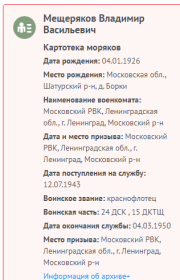 Информация с сайта Память народа