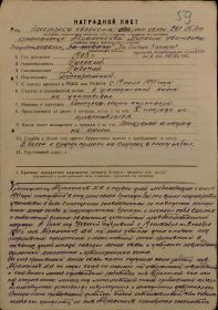 Награждение медалью "За отвагу"