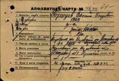 АЛФАВИТНАЯ КАРТА