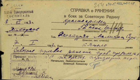 Справка ЭГ о ранении.