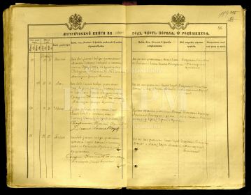 Страница из Метрической книги