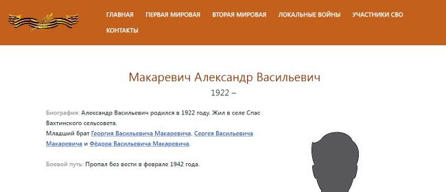 Информация из Книги памяти Вахтинского с/с