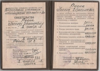 Свидетельство о повышении квалификации