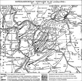 Котельниковская операция 12 -30 декабря 1942 г. Схема