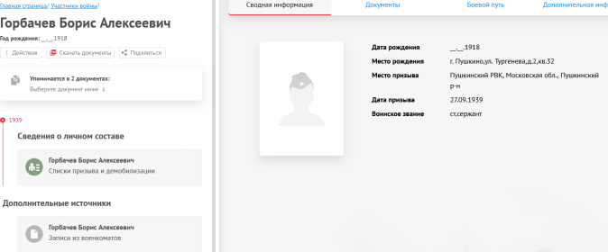 Сводная информация.