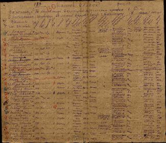 Именной список на команду № 56 от 7.02.44 г., № 12.