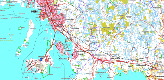 Карта района острова Айос