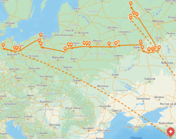Боевой путь в составе 1264 СП 380 СД 49 Армии 2 БелФ