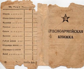 Красноармейская книжка