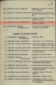 строка в наградном документе
