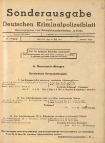 Специальный выпуск к Немецкому уголовному полицейскому вестнику от 29 июля 1944 г. II. Сбежали из раб. ком. 10466 советские офицеры: Быков Александр (Bikow Alexander)