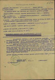 Наградной лист для представления к награждению ордена Отечественной войны I степени