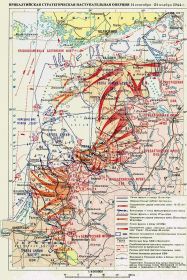 Прибалтийская наступательная операция 14 сентября - 24 ноября 1944 г. Схема