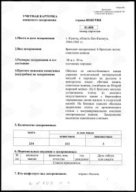 Учётная карточка воинского захоронения