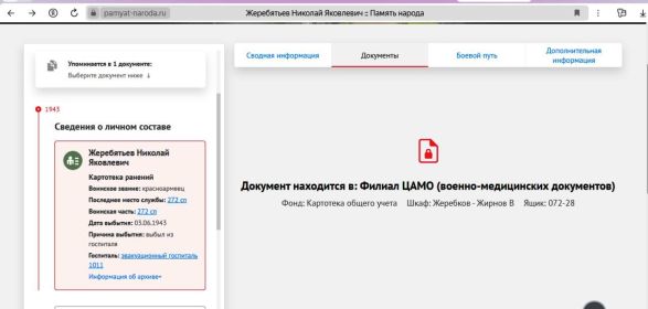 Картотека ранений
