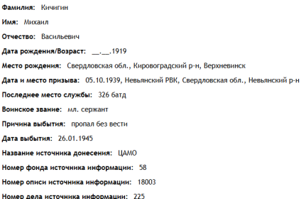 сведения с сайта " ОБД Мемориал"