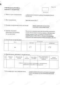 УЧЁТНАЯ КАРТОЧКА воинского захоронения: РОССИЯ:  Смоленская область, Сычевский муниципальный округ, Дугинское сельское поселение, деревня Колесница, братское воинское захоронение 21-7.