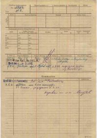 Персональная карта военнопленного Personalkarte I. Spizyn Fedor. Стр. 2