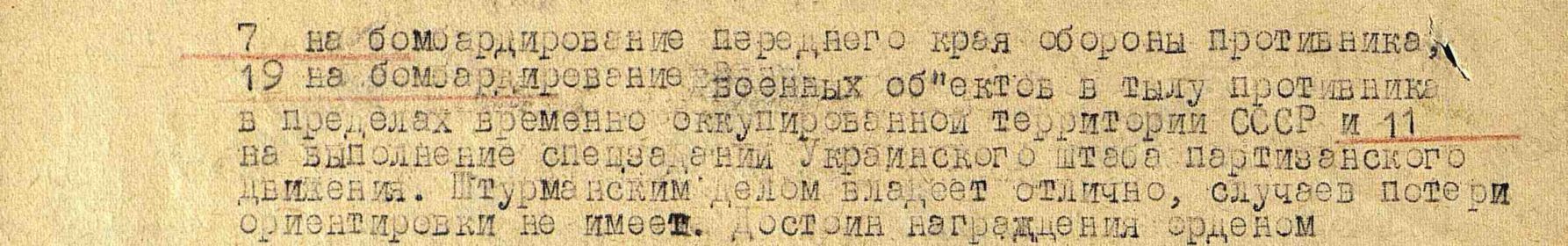 Орден Красного Знамени 29 февраля 1944 г. Описание подвига