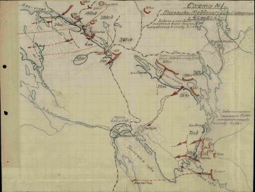 Положение войск на Медвежьегорском направлении  к исходу 5 января 1942 г. Схема