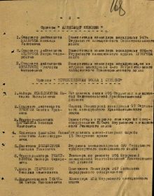 Строка в наградном списке