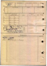 Персональная карта военнопленного (Personalkarte 1). Губайдуллин Талгат (Gubaidulin Tolgat). Стр. 2