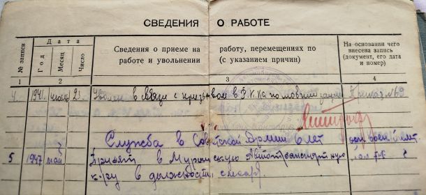 Трудовая книжка