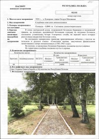 Паспорт воинского захоронения