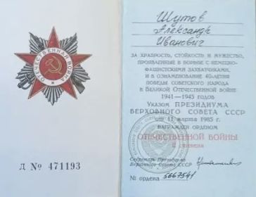 Орден Великой Отечественной войны II степени