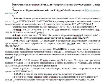 Выписка их Журнала боевых действий 18 тк (последний бой батальонов 32 мсбр)