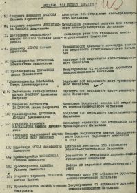Наградной лист на получение медали «За боевые заслуги»