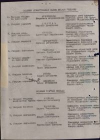 Строка в приказе о награждении